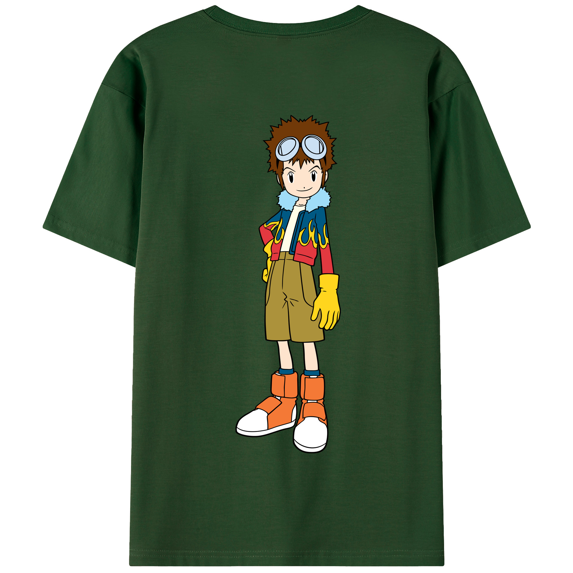 （画像用） Digimon デジタルモンスター/デジモン 綿100％半袖Tシャツ（背面プリント）
